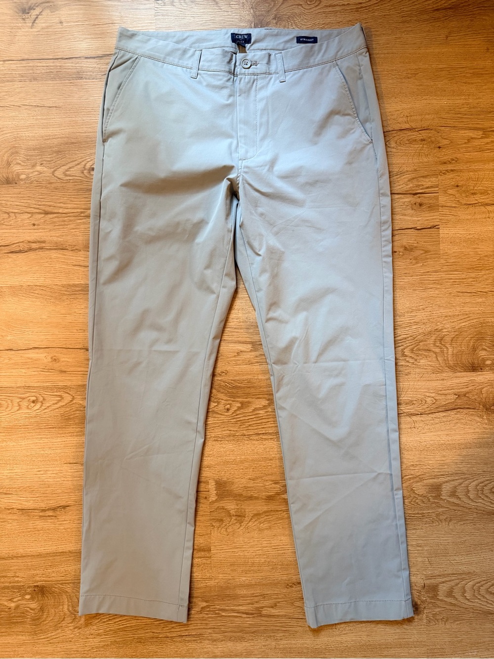 J. Crew Straight-Fit Tech Pant Light Gray Size 33x32